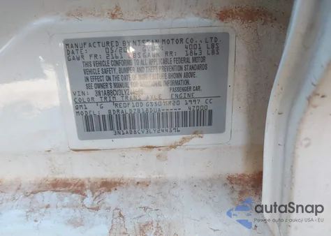 2020 Nissan Sentra Sv Xtronic Cvt из США, поврежденный, VIN 3N1AB8CV3LY244596